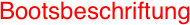 Bootsbeschriftung